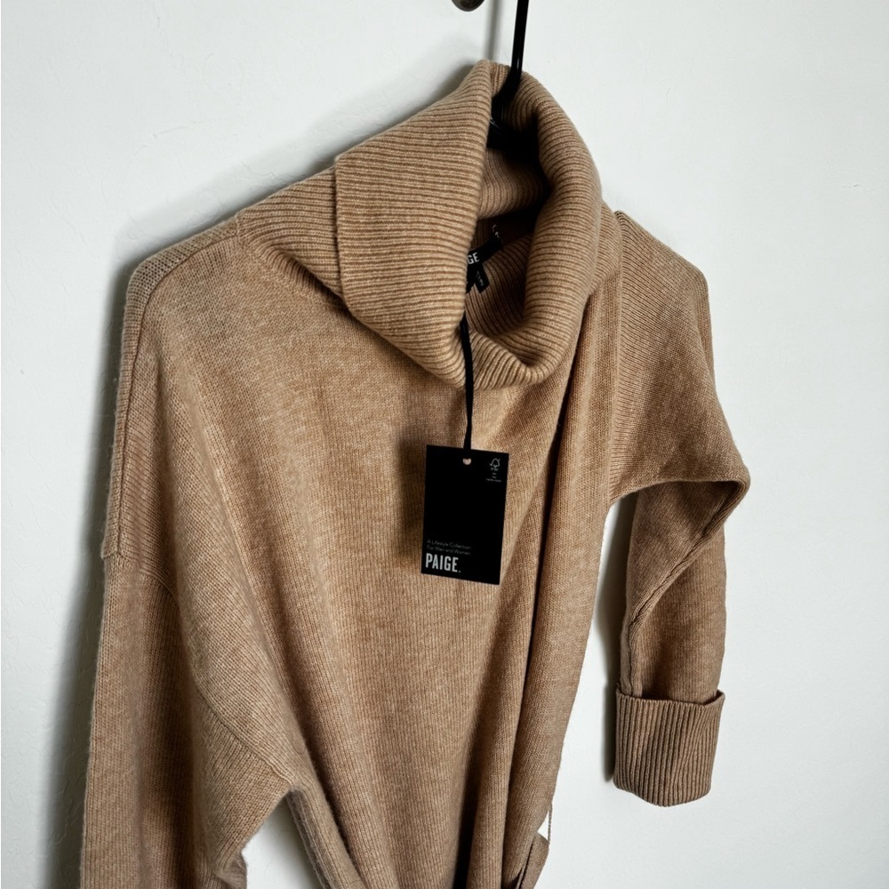 PAIGE Camel Knit Dress NWT - Picture 4 of 6